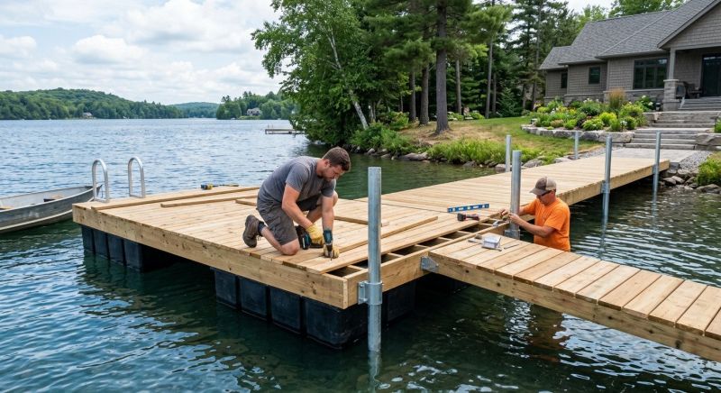Pond Dock Construction in Overland Park, KS